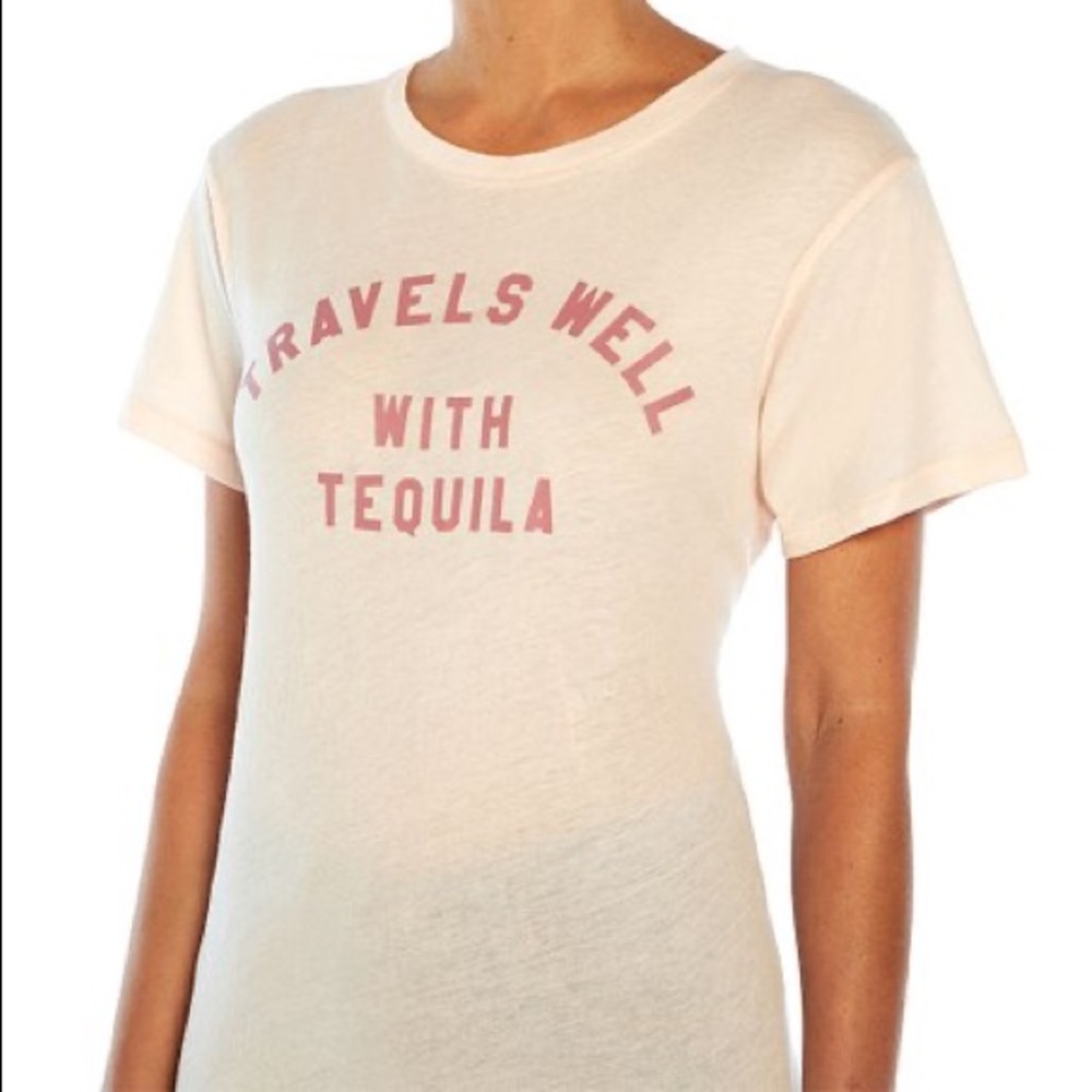 Wild fox Travels Well With Tequila Graphic Tee